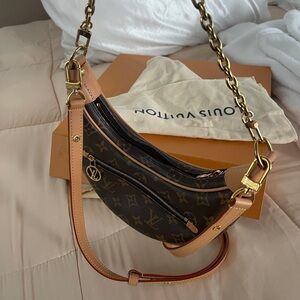 Louis Vuitton Monogram Brown and Tan Shoulder Bag